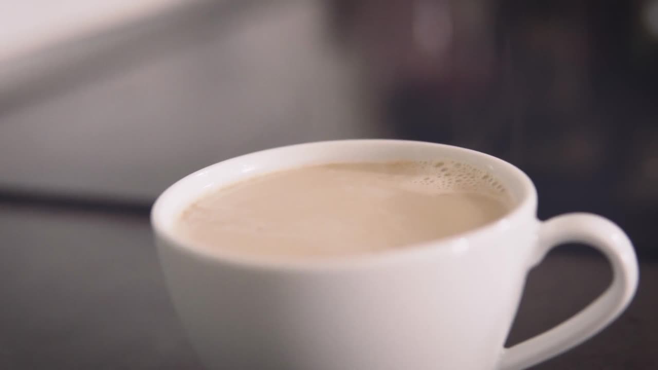 Steam rising from a hot cup