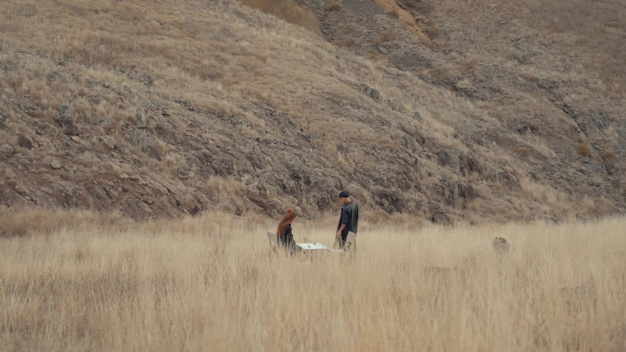 Wind moving through tall grass